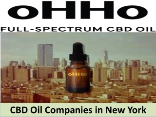 CBD Oil Companies in New York