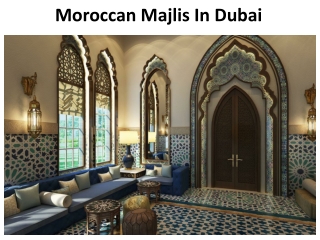 Moroccan Majlis In Dubai