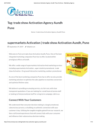 Trade Show Activation Agency in Pune