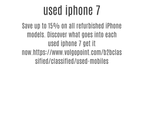 used iphone 7