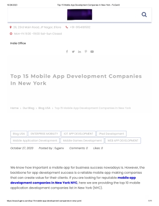 Top 15 mobile app development companies in new york