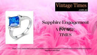 Sapphire Engagement Rings - Vintage Times