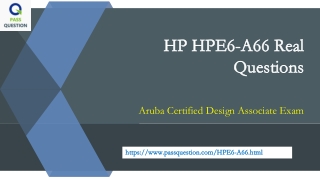 HPE6-A66 Aruba Certified Design Associate Exam Questions