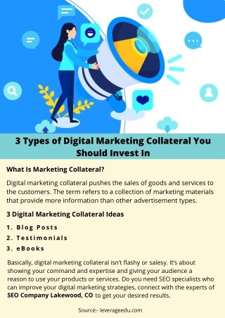 3 Types of Digital Marketing Collateral You Should Invest In