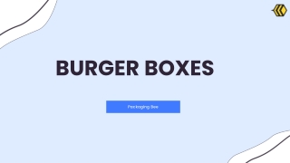 Burger boxes