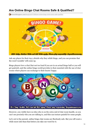 Are Online Bingo Chat Rooms Safe & Qualified?
