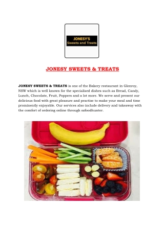 JONESY SWEETS & TREATS Bakery shop Glenroy, NSW - 5% off