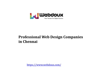 Professional Web Design Companies in Chennai at India