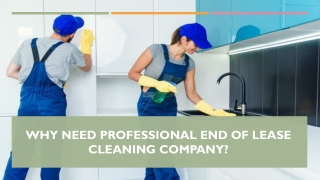 Why Need Professional End Of Lease Cleaning Services?