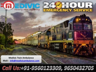 Use Medivic Train Ambulance in Patna and Delhi at Lowest Cost with Active Medical Team