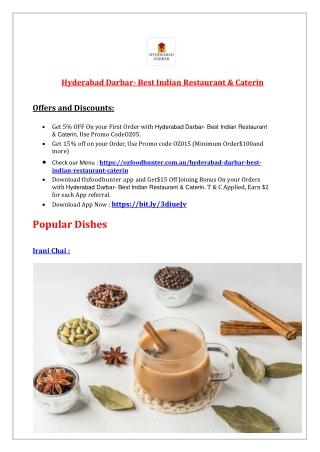 5% Off - Hyderabad Darbar - Best Indian Restaurant & Caterin, Vic5% Off - Hyderabad Darbar - Best Indian Restaurant & Ca