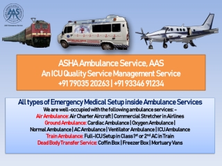 High Med Care with Full of Quality – Ambulance Service in Patna – ASHA