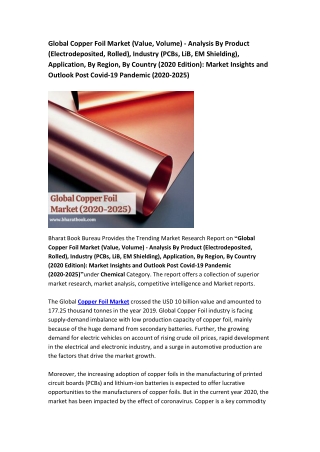 Global Copper Foil Market Research Report (2020-2025)