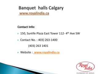 Banquet halls Calgary