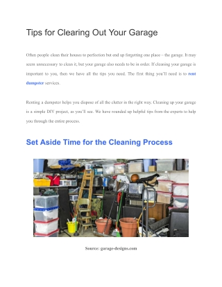 Amazing Tips for Clearing Out Your Garage