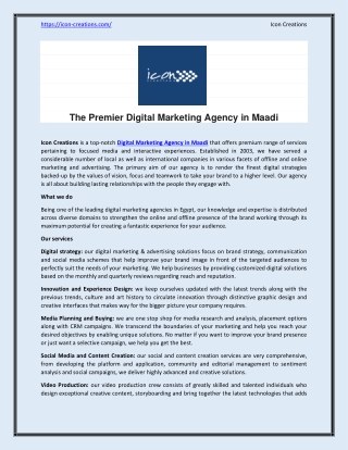 Digital Marketing  Agency in Maadi