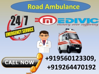 Pick Best Road Ambulance Service in Shri Krishna Puri and Danapur by Medivic Ambulance at Low Cost