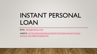 What Things Should you Keep in Mind Before Applying for an Instant Personal Loan?