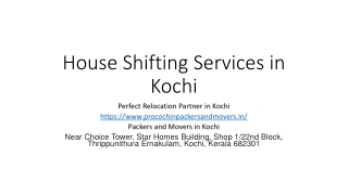 House Shifting in Kochi