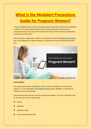 What is the Modalert Precautions guide for pregnant women?