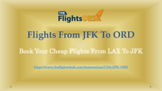 Flights From JFK To ORD