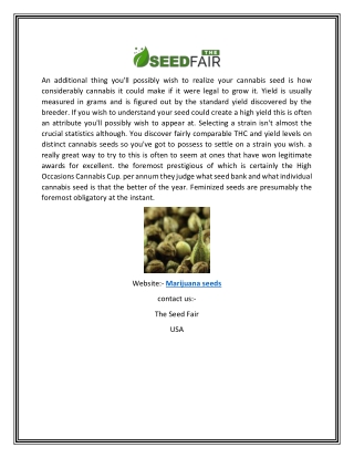 Marijuana Seeds | Theseedfair.com