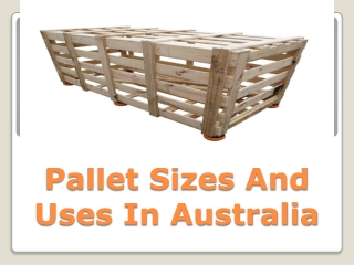 Pallet Sizes And Uses In Australia