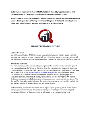 Human Machine Interface (HMI) Market Share, Size, Trends, Growth & Analysis 2020
