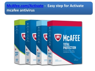 McAfee.com/Activate -  Easy step for Activate mcafee antivirus