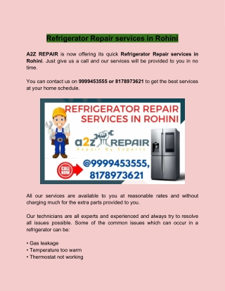 BestRefrigerator Repair services in Rohini