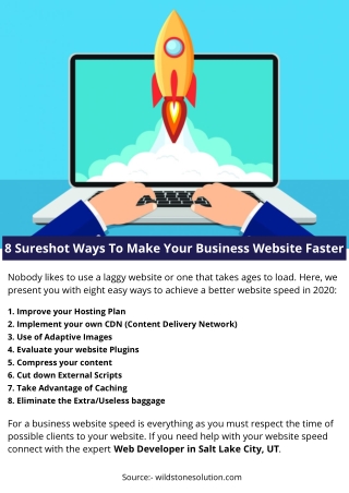 8 Sureshot Ways To Make Your Business Website Faster
