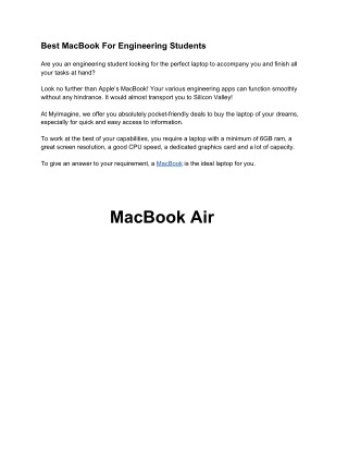 Apple Macbook | Premium Reseller Of Mac | Macbook Air & Pro