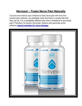 Nervexol – Treats Nerve Pain Naturally