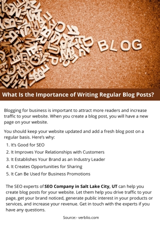 What Is the Importance of Writing Regular Blog Posts