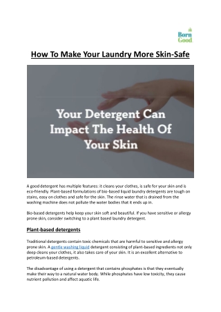 How To Make Your Laundry More Skin-Safe