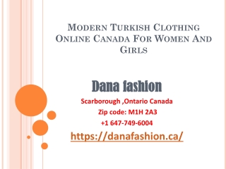 Modern Turkish Clothing Online Canada For Women And Girls