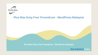 Plus Max Duty Free Trivandrum - WordPress Malaysia