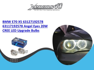 BMW E70 X5 63127192578 63117192578 Angel Eyes 20W CREE LED Upgrade Bulbs