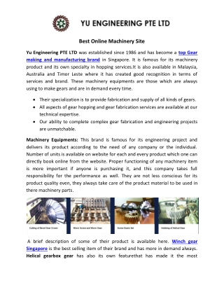 Best Online Machinery Site