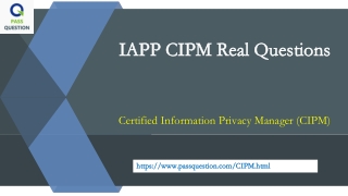 Certified Information Privacy Manager (CIPM) Exam Questions