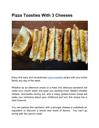 pizza toasties