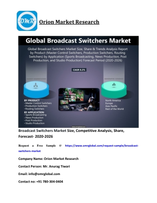 Broadcast Switchers Market Size, Competitive Analysis, Share, Forecast- 2020-2026