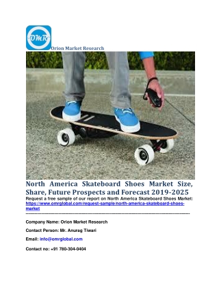 North America Skateboard Shoes Market Size, Share, Future Prospects and Forecast 2019-2025