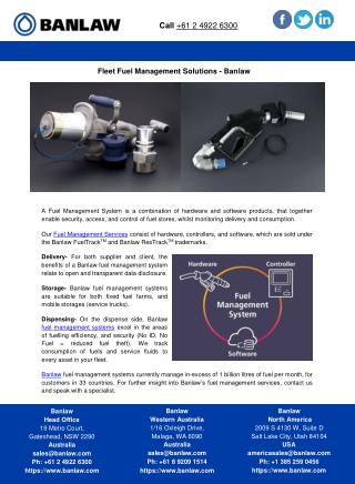 Fleet Fuel Management Solutions – Banlaw