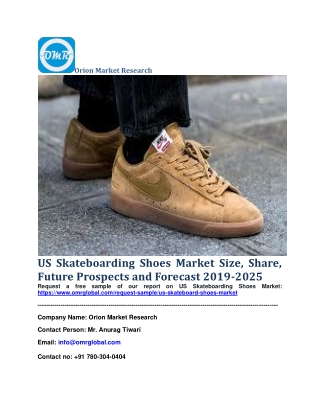 US Skateboarding Shoes Market Size, Share, Future Prospects and Forecast 2019-2025