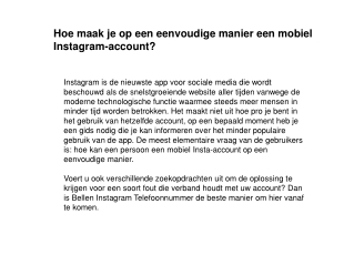 Instagram Klantenservice nederland