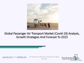 Passenger Air Transport Market Demands, Types And Projected Industry Size And Shares 2023