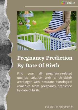 Pregnancy prediction by date of birth helps with pregnancy problems