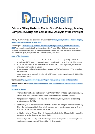 Primary Biliary Cirrhosis Market Size, Epidemiology, Leading Companies, Drugs and Competitive Analysis by DelveInsight