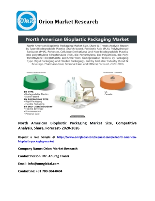 North American Bioplastic Packaging Market Size, Competitive Analysis, Share, Forecast- 2020-2026